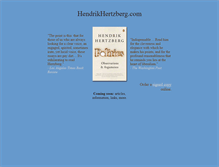 Tablet Screenshot of hendrikhertzberg.com